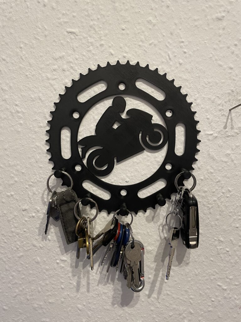 Motorrad Schlüsselbrett Nahaufnahme der Haken