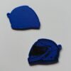 Motorradhelm Schlüsselanhänger Blau Schwarz