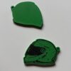 Motorradhelm Schlüsselanhänger Grün Schwarz