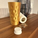 Dubbeglas Spardose Gold und Weiß