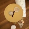 Dubbe Spardose Gold von oben mit Münzen drauf