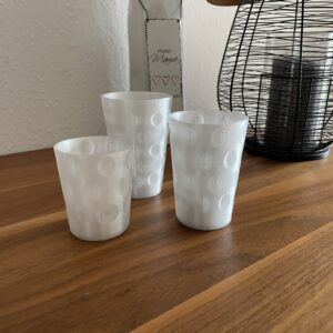 Dubbeglas Teelichthalter klein groß mittel versetzt nebeneinander