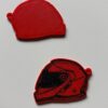 Motorradhelm Schlüsselanhänger Rot Schwarz