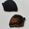 Motorradhelm Schlüsselanhänger Bronze Schwarz