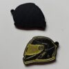 Motorradhelm Schlüsselanhänger Gold Schwarz