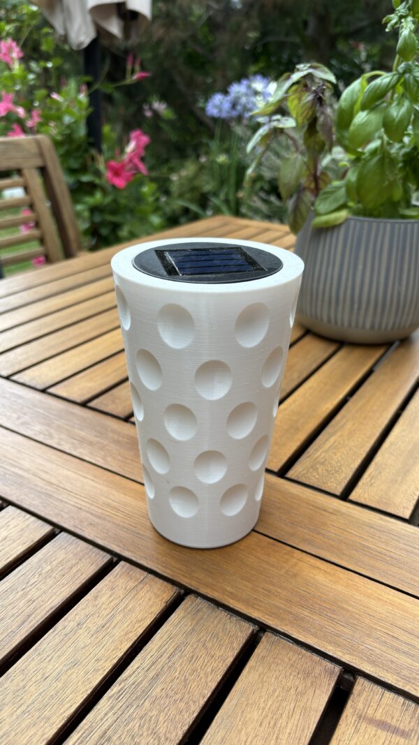 Solarlampe im Dubbeglas-Design